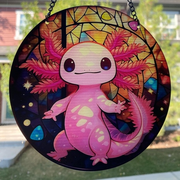 Other - ❤️2 for $25❤️ axolotl hanging acrylic suncatcher. Window decor